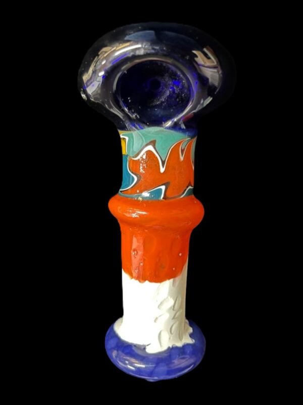 Experience smooth, flavorful draws with our 5" artisan glass pipe. Handcrafted with intricate designs and vibrant colors, it's both a functional and eye-catching piece for any collection.