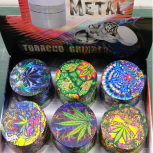 GRINDER ASST 63 MM 4 PRTS Psychedelic Leaf