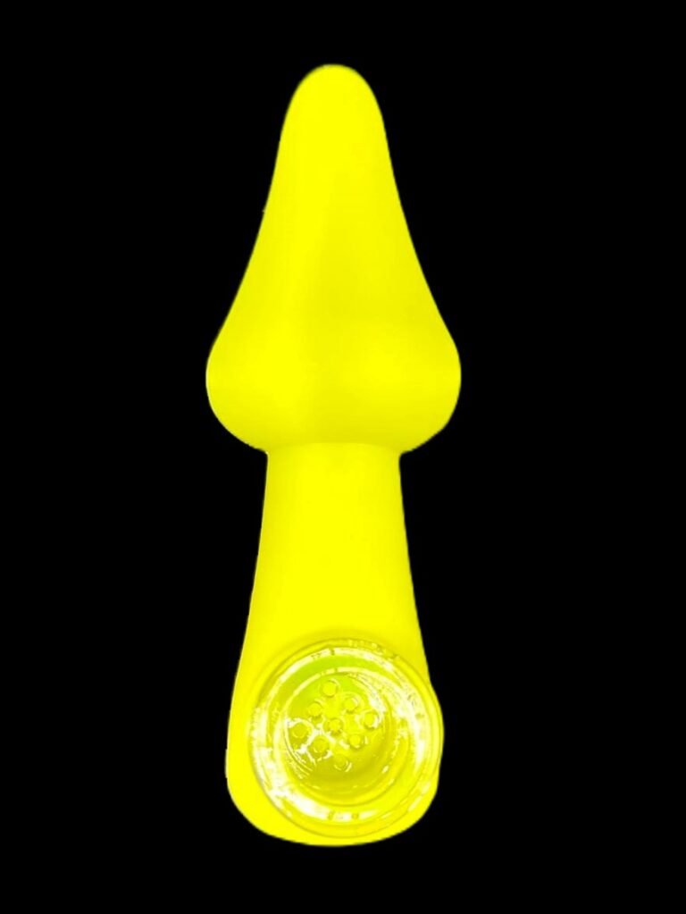 3" Mushroom Silicone Hand Pipe with Glass Bowl