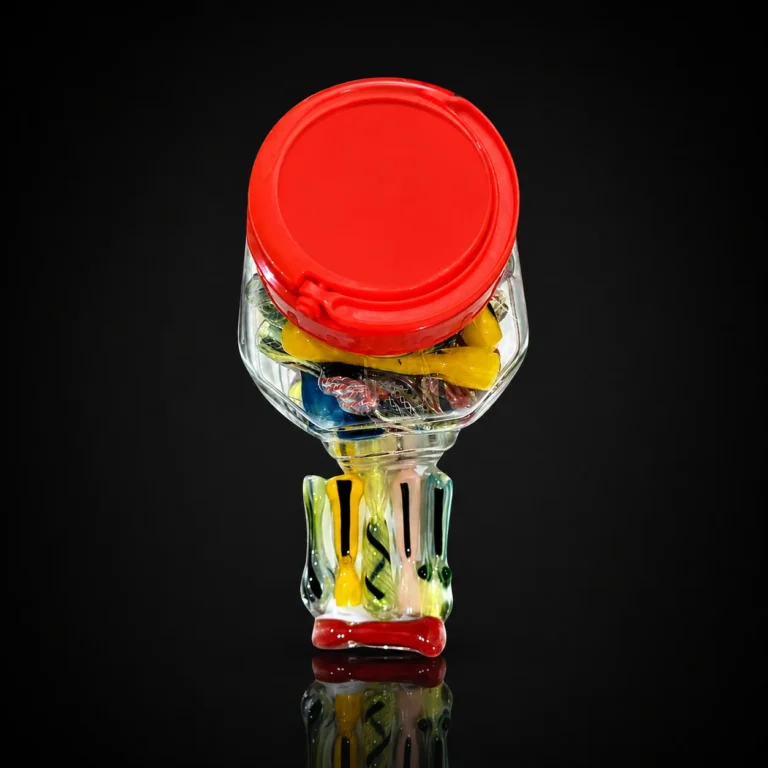 Jar of  55 DICHRO CHILLUMS 3.5"