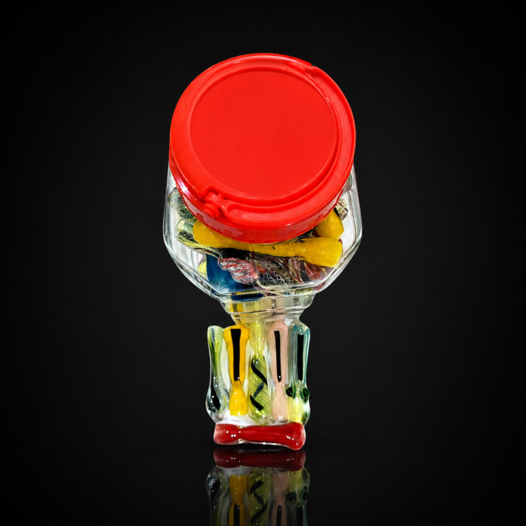Jar of 55 DICHRO CHILLUMS 3.5"