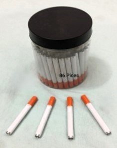 Jar of 3 inch Metal Cigs 86 pcs w/straight tip