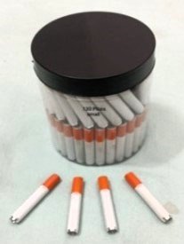 Jar of 2 Inch Metal Cigs 90 pcs w/straight tip