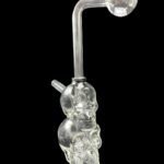 Oil Burner 6" Skull Shape Clear