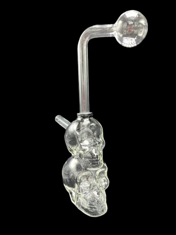 Oil Burner 6" Skull Shape Clear