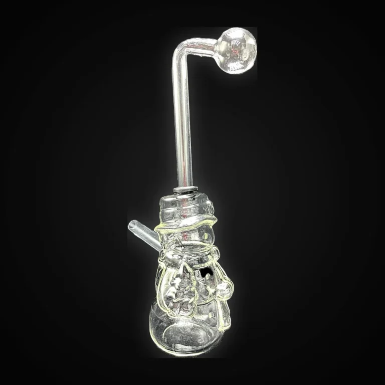 Oil Burner Snowman Shape 6" Clear