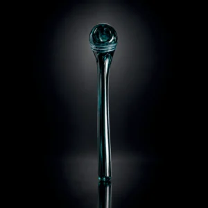 Glass Hand Pipe - 11in - Gandalf Style - Colored Tube - Assorted Colors