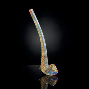 Glass Hand Pipe - 11in - Gandalf Style - Pattern Design