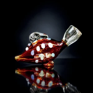 Glass Chillum - Fish Shape - 2-Piece Set