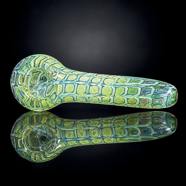Glass Pipe Metallic Gold Design