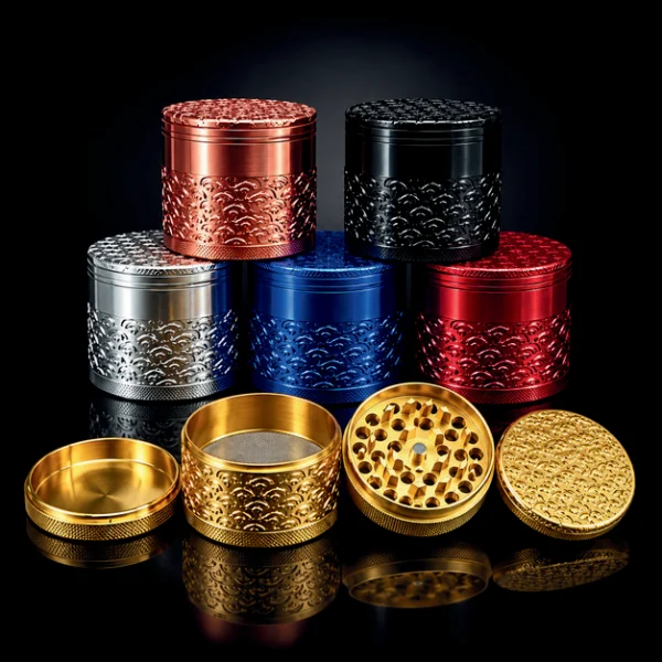 63mm Fancy 4-Part Grinder | 6-Piece Display