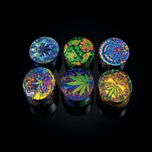 GRINDER ASST 63 MM 4 PRTS Psychedelic Leaf