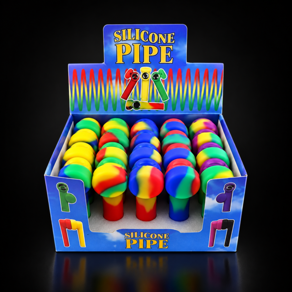 3" Silicone Hand Pipe 20 pc Display