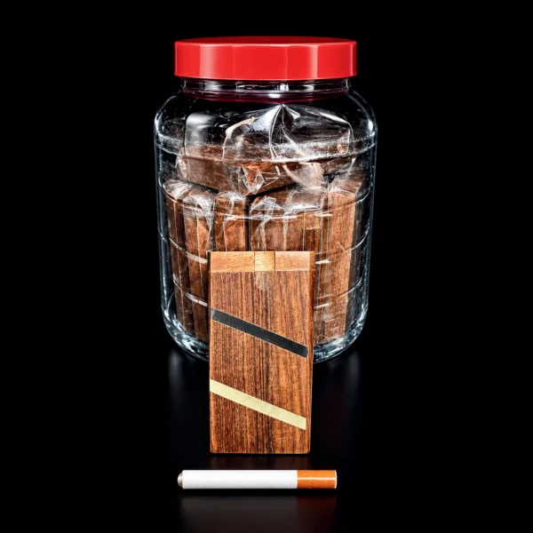 4" Wood Dug Out in Jars 12ct