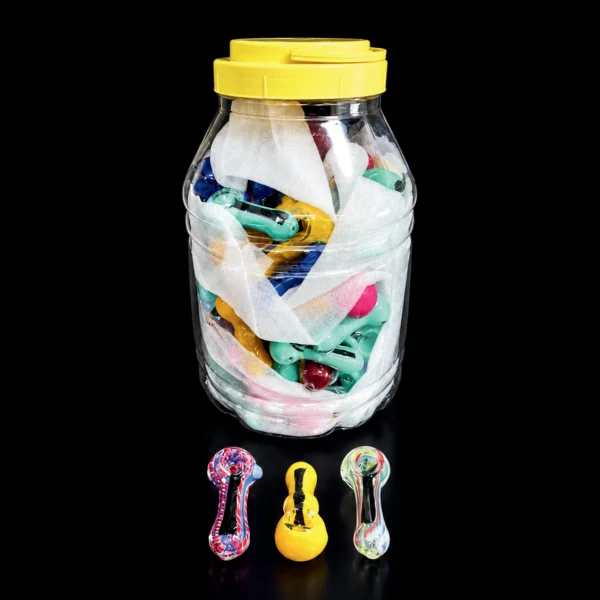 Jar of 2.5" Dichro pipes 95 pcs asst