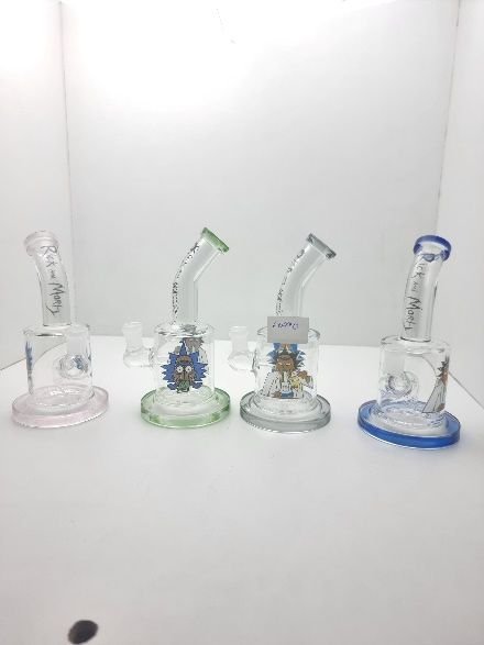 RM Bent Neck Water pipe 8" Blue