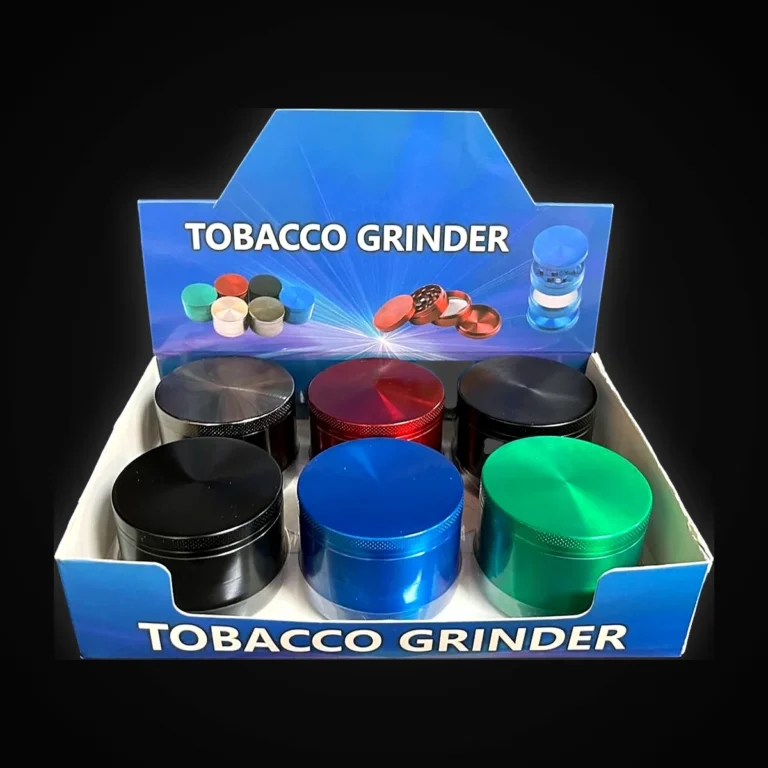 Aluminum Grinder 56 MM 4 Part asst Clrs 6 pc display