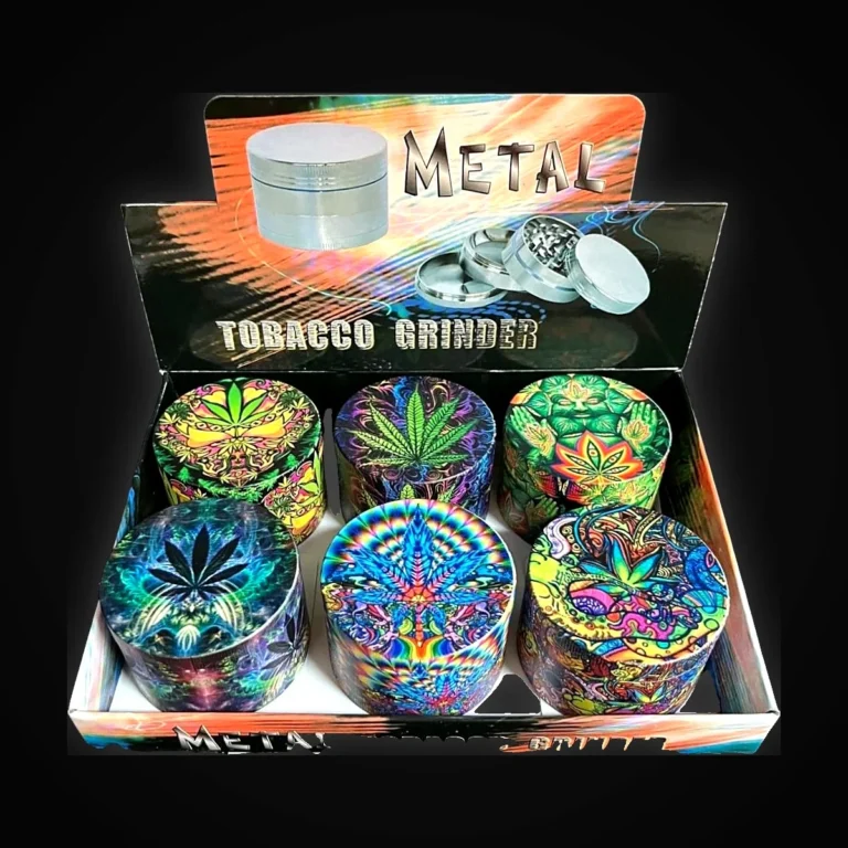 GRINDER 63 MM ASST 4 PRTS PSYCHEDELIC LEAF