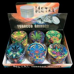 GRINDER 63 MM ASST 4 PRTS PSYCHEDELIC LEAF