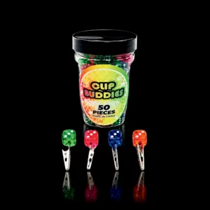Jar with Roach Clips Dice 50pcs