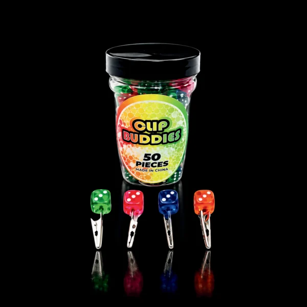 Jar with Roach Clips Dice 50pcs