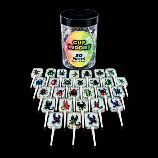Jar of Roach Clip Acrylic Bugs asst 50 in Jar