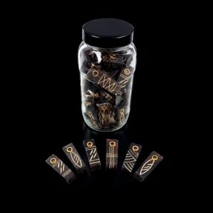 Jar of Wood pipe 3" 60 PCs
