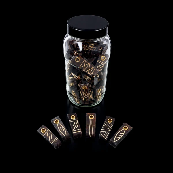 Jar of Wood pipe 3" 60 PCs