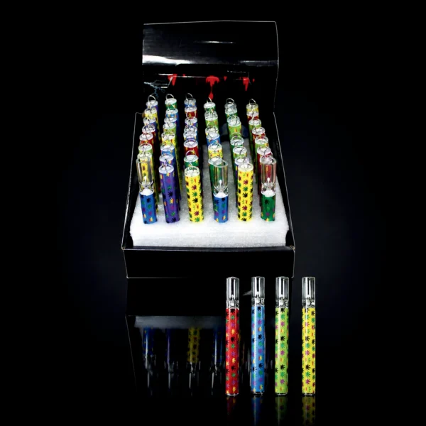 Display Stand of OG pipe Assorted Leaf designs 48 pcs With Brush
