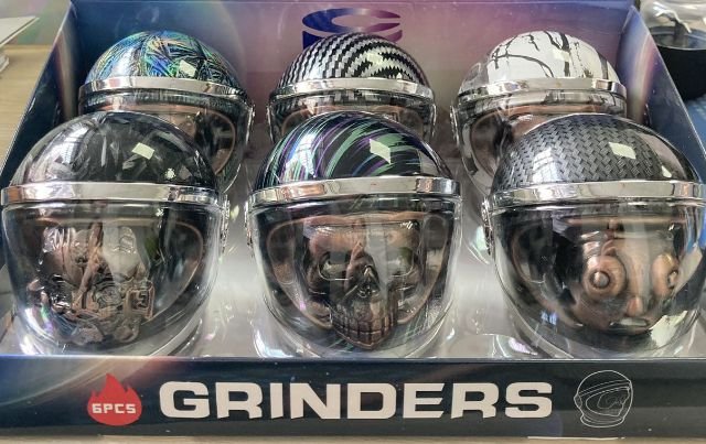 Grinder Metal Skull asst-6 IN DISPLAY