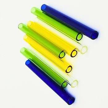 Glass Tube 4" Asst clrs