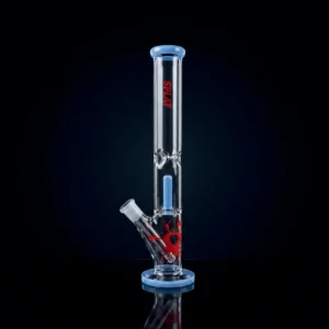 Waterpipe - 12in - Straight Tube - Splat Logo - Ice Pinch - Asst. Color Accents