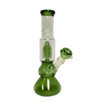 11-inch green glass water pipe with single percolator from IAC International for smooth, filtered smoking experience.