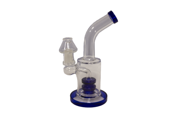 8-inch artistic glass water pipe with single percolator and unique colorful design from IAC International.