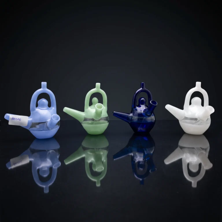 Waterpipe - 6in - Tea Kettle Bubbler - Asst. Pastel Accents