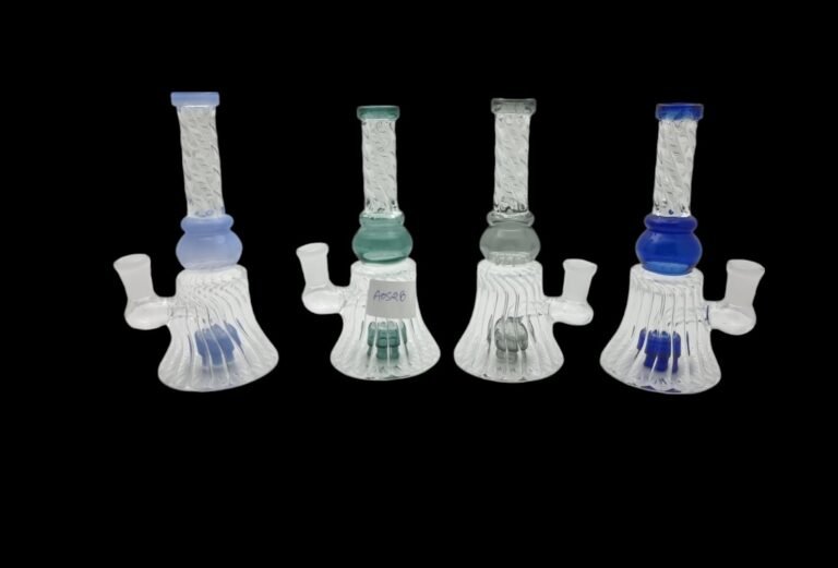 Water pipe 7" cut Glass 4asst