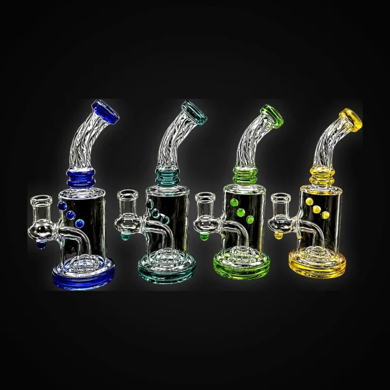 WATER PIPE 6" CUT GLASS 4 ASST