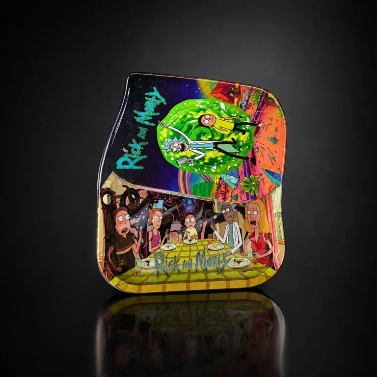 Metal rolling tray with lid / Rick and Morty 5" x 7" 3 ASST