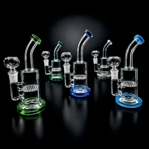 Waterpipe - 6in - Bent Neck - Honeycomb Perc