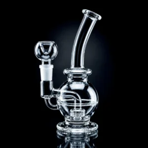 Waterpipe - 5in - Bubble Bottom - Bent Neck - Circ Perc - Glass Bowl