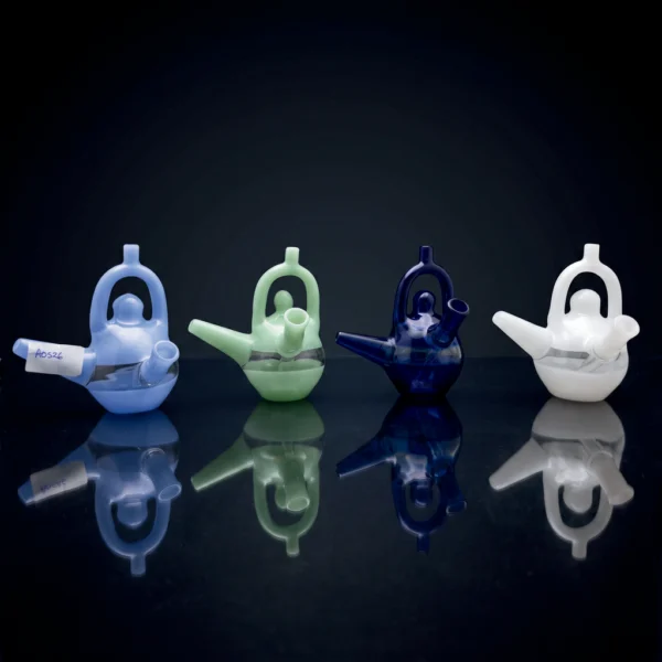 Waterpipe - 6in - Tea Kettle Bubbler - Asst. Pastel Accents