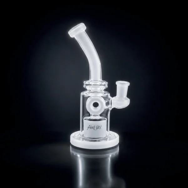 Waterpipe - 7in - Bent Neck - Doughnut Perc - Asst. Color Accents