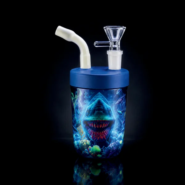 Waterpipe - 6in - Cartoon Print Cup and Straw Design - Assorted Designs