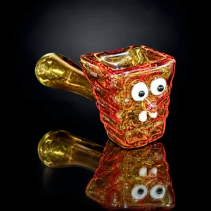 Glass Hand Pipe - 4.5in - SpongeBob-Style Character