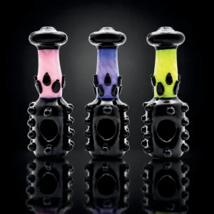 Glass PIPE Slim Tube 5" in HONEYCOMB 3 asst