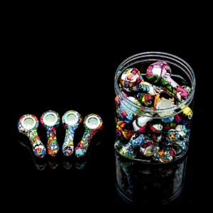 Silicone Hand Pipes 3.5" 24 pcs/jar