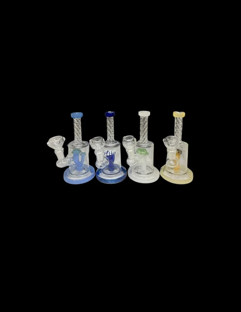 WATER PIPE 6" CUT GLASS 4 ASST