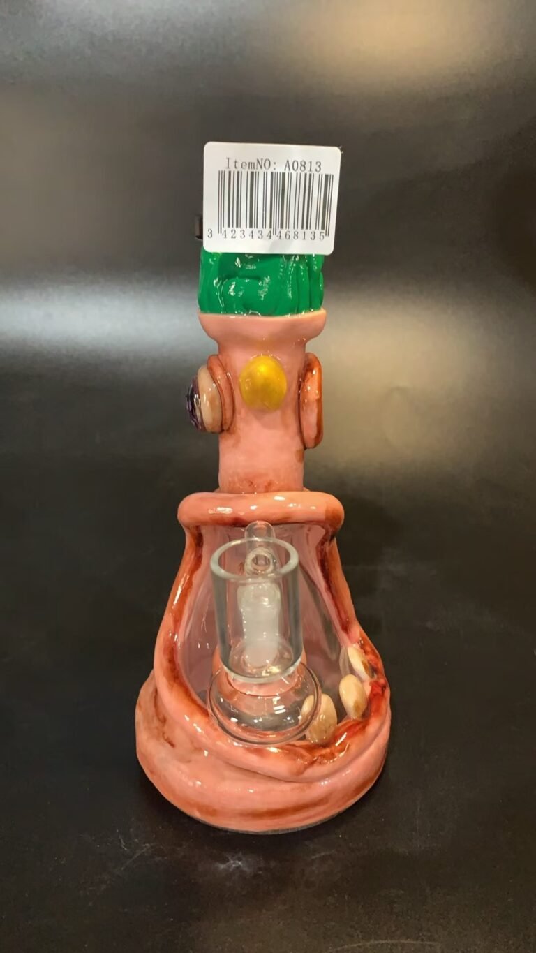 WATER PIPE BW/3D RESIN 8.5"