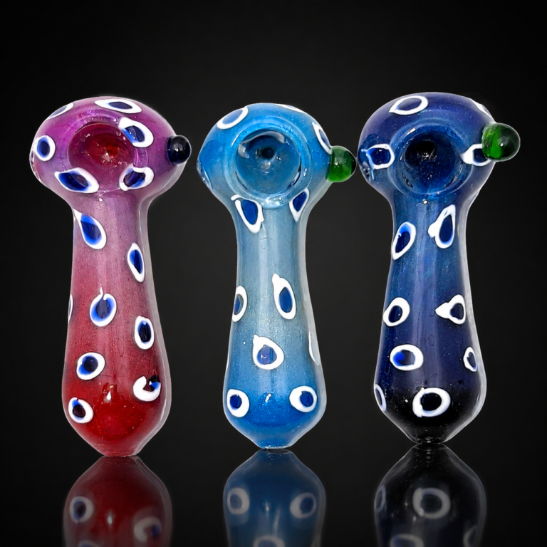 Glas PIpe  5"asst colours Dotts design