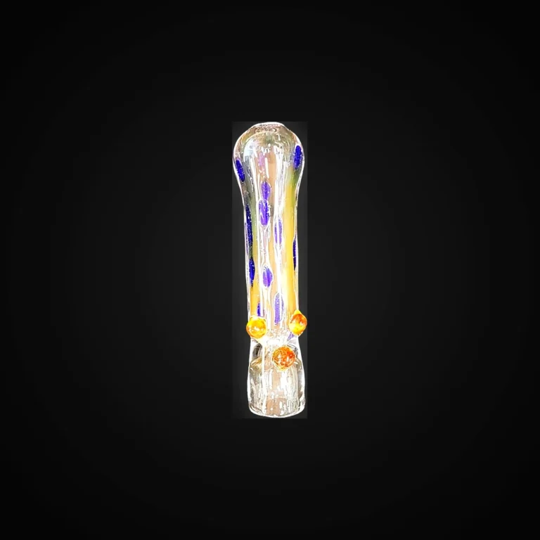 Glass Chillum 3" Gold Fumed 3 asst